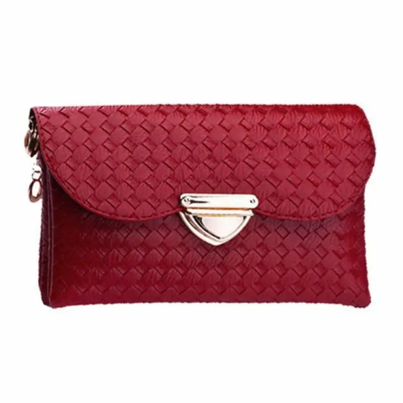 

2017 Women Weave Pattern Wallet Shoulder Messenger Bag Handbag Female Fashion Designer Quilted top-handle Bag