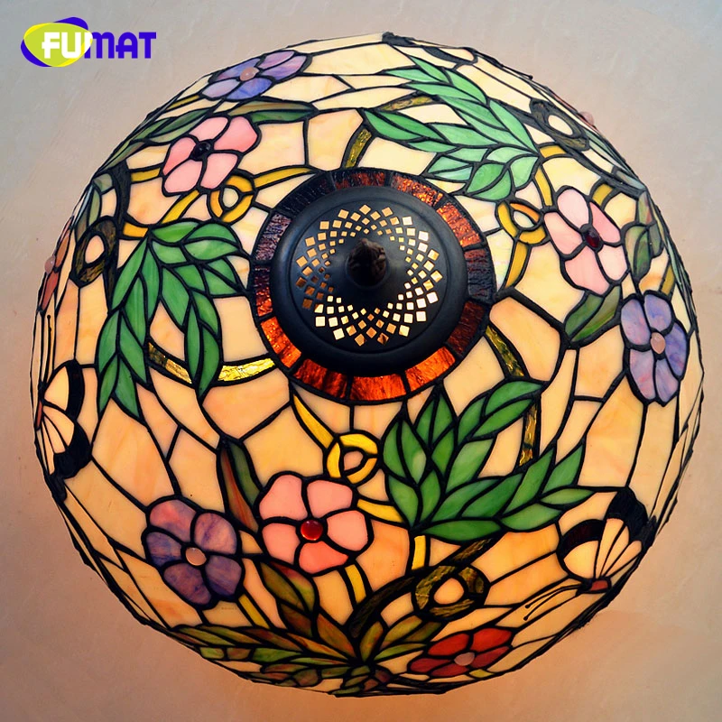 FUMAT Тиффани цветное стекло напольная лампа Европейский Стиль Классический