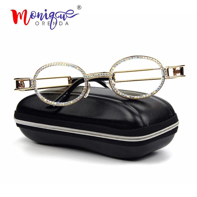 2019 Small oval sunglasses women vintage steampunk sun glasses men clear lens rhinestone anti blue rays eyeglasses oculos 2019 Small oval sunglasses women vintage steampunk sun glasses men clear lens rhinestone anti blue rays eyeglasses oculos