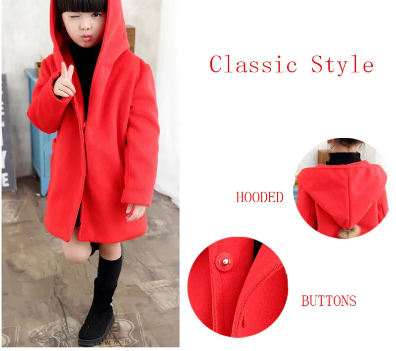 Girls coats trench jacket kids winderbreaker spring outerwear (2)