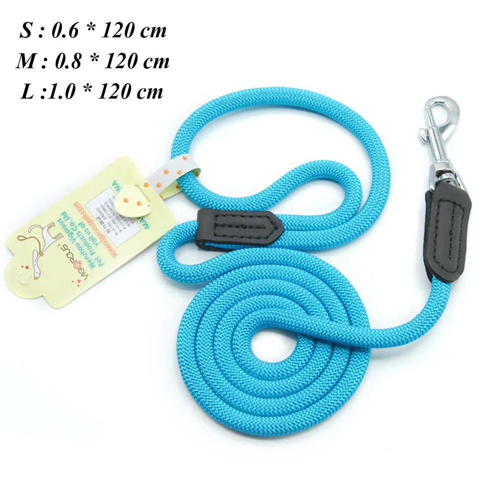 Dog Leashes For Small Dogs Collar Nylon Puppy Leash Collar Dog Leash For Large Dogs Basic Leashes Solid Rope (2)
