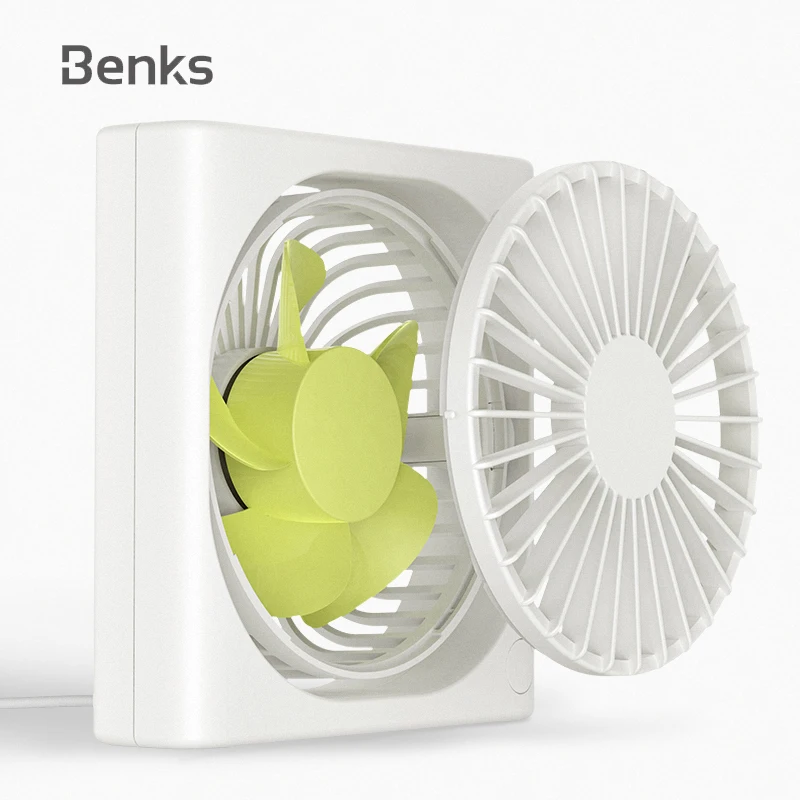 

Benks Portable Desk Fan Office / Home USB Mini Handheld Cooling Fan Support 3 Speeds Angle Adjustable