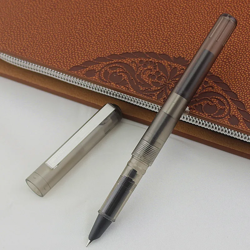 1pcjinhao Новый прозрачный пластиковый Модный золотой EF перо авторучка|Перьевые
