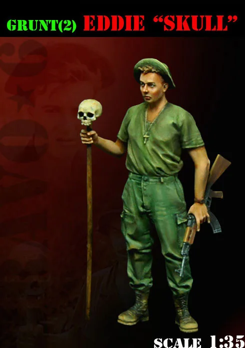 1/35 Scale Assembly Resin Figure kit Soldier with skull | Игрушки и хобби