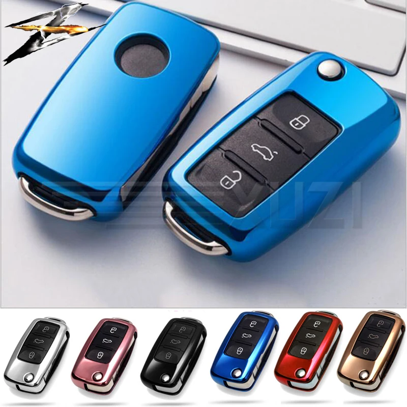 

Smart Remote TPU Car Key Case For VW Polo Tiguan Passat MK5 Golf 6 Jetta Eos Beetle Bora B5 B6 Tampa Key Shell