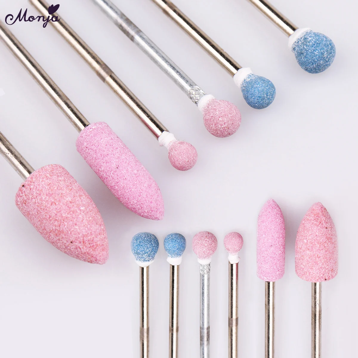 

Monja 7 Types Nail Drill Bit Rotary Grinding Milling Cutter Cuticle Cleaning for Manicure Electric Machine Nail Art Accessories