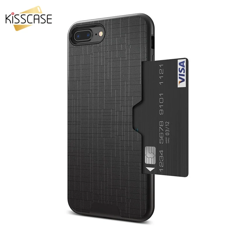 KISSCASE Phone Case For iPhone 7 8 6 6S Plus Combo Card
