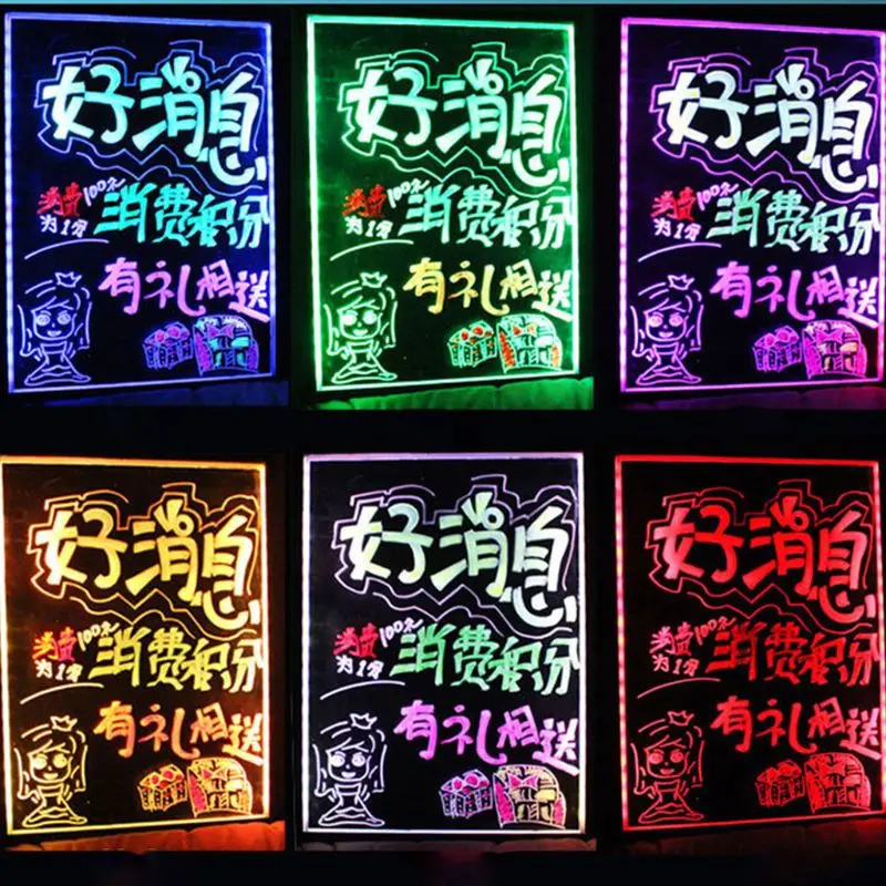 8 цветов маркер флуоресцентный Жидкий Мел маркер неоновая ручка для Светодиодный доски для письма доска стеклянная живопись граффити