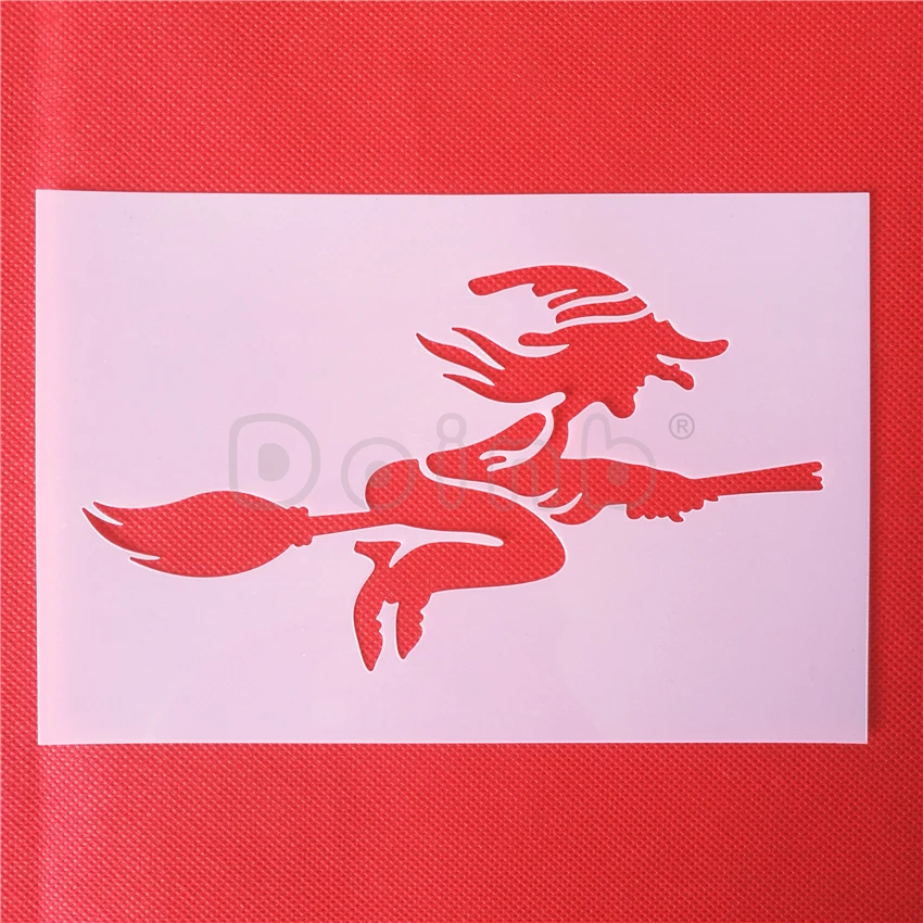 Halloween Witch Cake Stencil Fondant Template Mold