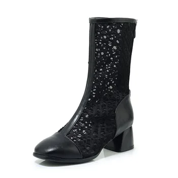 

2019 spring and summer new products with thick heel tube boots women 33-43