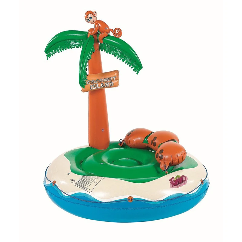 

Giant Tropical Island Pool Float Coconut Tree Inflatable Floating Row 2019 Summer New Pool Floating Raft Water Beach Party Toys