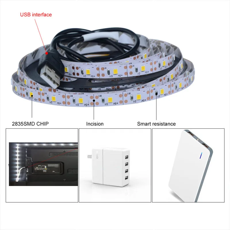 Светодиодная лента EeeToo с USB светодиодный 5 В RGB 24 клавиши контроллер 2835