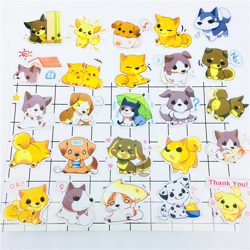 

35 PCS Anime mood little wolf Stickers Crafts And Scrapbooking stickers book Student label Decorative sticker kids toys