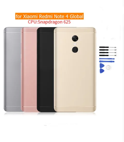 

for Xiaomi Redmi Note 4 Global Battery Back Cover Metal Rear Door Housing + Card Tray Holder Replacement Repair Spare Parts