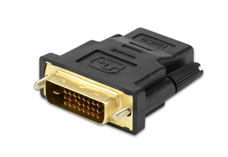 1080P для HDTV проектор монитор DVI 24+ 1 к HDMI адаптер Кабели 24 К позолоченный штекер папа-мама Кабель HDMI-DVI конвертер - Цвет: Черный