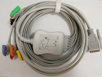 

Compatible Nihon Kohden one piece ecg/ekg cable 10 leads, Clip end ,AHA standard for ECG-1250,ECG-1350, ECG-9101/9130/9132/9620