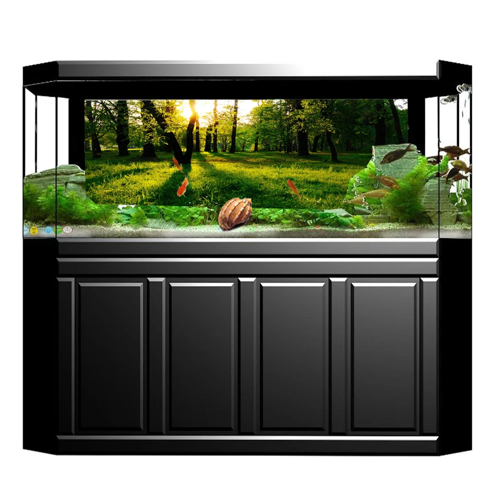 

Waterproof Single Side Aquarium Background Poster Decoration Sticker PVC Ocean Natural Landscape Fish Tank Background Picture