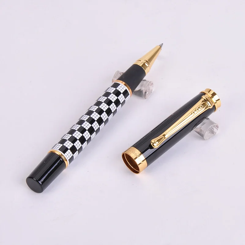 Новинка Jinhao 500, Ручка-роллер, средняя точка, черные чернила, 0,7 мм, Золотой зажим, металлические ручки для письма с подарочной коробкой, офисные школьные принадлежности