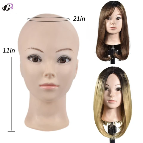 Cabeça para Chapéus de Cabeça sem Cabelo Máscara de Massagem para Venda Estandes Peruca Manequim Careca Perucas Cílios Jóias