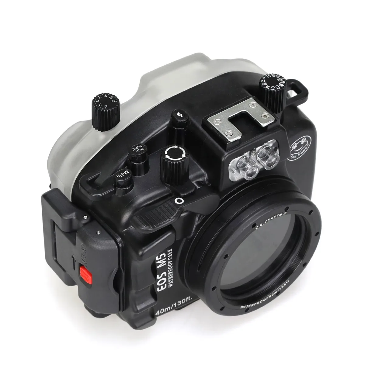  Free ship Meikon 40m/130ft Underwater Camera Diving Housing for Canon EOS M5 22mm Lens