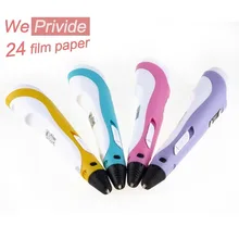 1.75 мм ABS/PLA DIY 3D Печать Ручка LED/LCD 3D Pen Живопись Рисунок Pen + Нити + адаптер Творческий Подарок Для Детей Граффити Дизайн