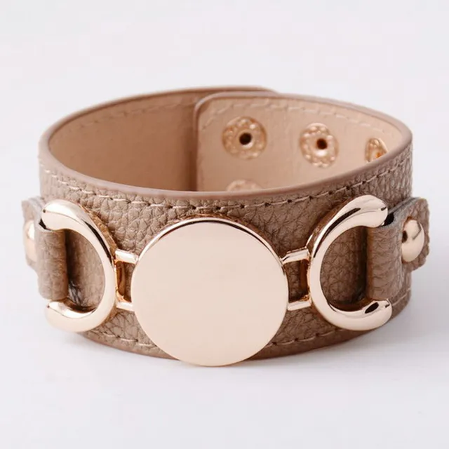 Rainbery 2018 New Monogram PU Leather Bracelet Pulseras 3 Row Gold ...