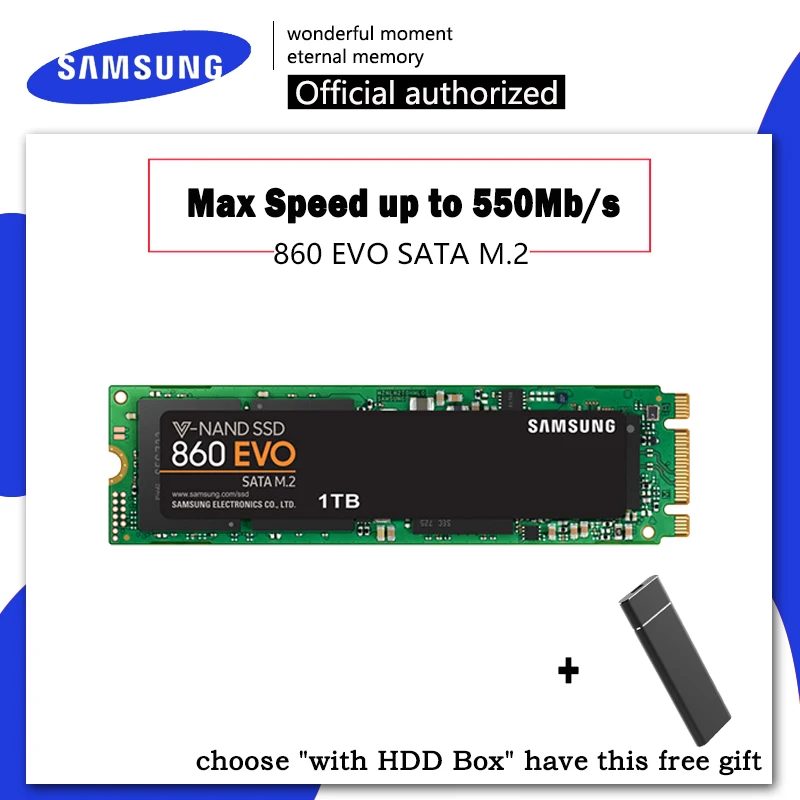 Samsung SSD M.2 860 EVO внутренний SSD 250 GB 500 GB 1 ТБ 2 ТБ M.2 HDD твердотельный накопитель Жесткий Высокое Скорость для портативных ПК компьютер