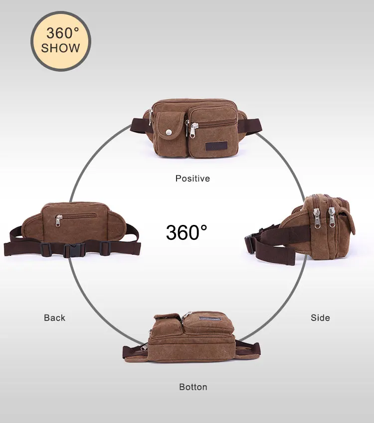 2018 leisure waist belt bag wholesale travel waist bag  fashion men waist bag wholesale