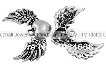 

Alloy Pendants, Lead Free & Cadmium Free & Nickel Free, Wing, 28.5mm long, 36.5mm wide, 5mm thick