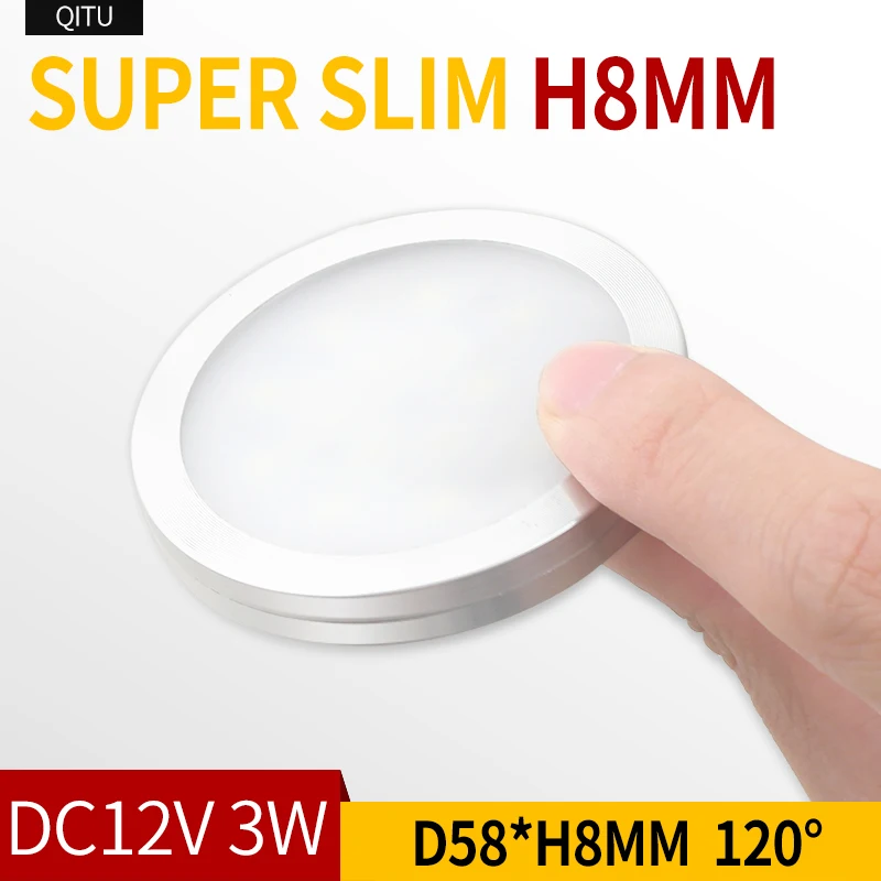 

Spot Ultra-thin 12V ceiling window display wine counter surface mounted panel light Built-in LED mini spotlight 3W downlight