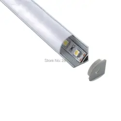 10x1 м комплектов/Лот 60 градусов угловая форма светодио дный алюминиевый профиль V тип алюминиевого profiel светодиодная подсветка для кухни