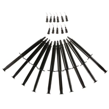 Новые 10 шт. Стоматологические Поставки отбеливание зубов десен камедь плотины барьер шприцы+ Наконечники