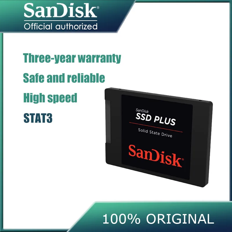 Sandisk SSD Plus Внутренний твердотельный жесткий диск SATA III 2," 120 GB 240GB 480GB ноутбук твердотельный диск SSD