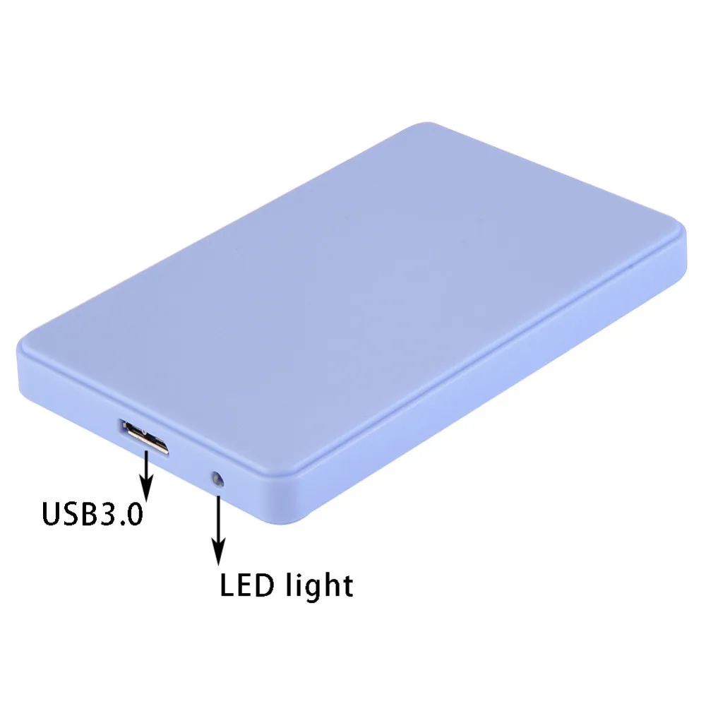 USB 3,0 SATA жесткий диск Внешний корпус Чехол Коробка для жесткого диска без инструментов с USB кабелем для 3 ТБ 2," SATA SATAII SATAIII SSD