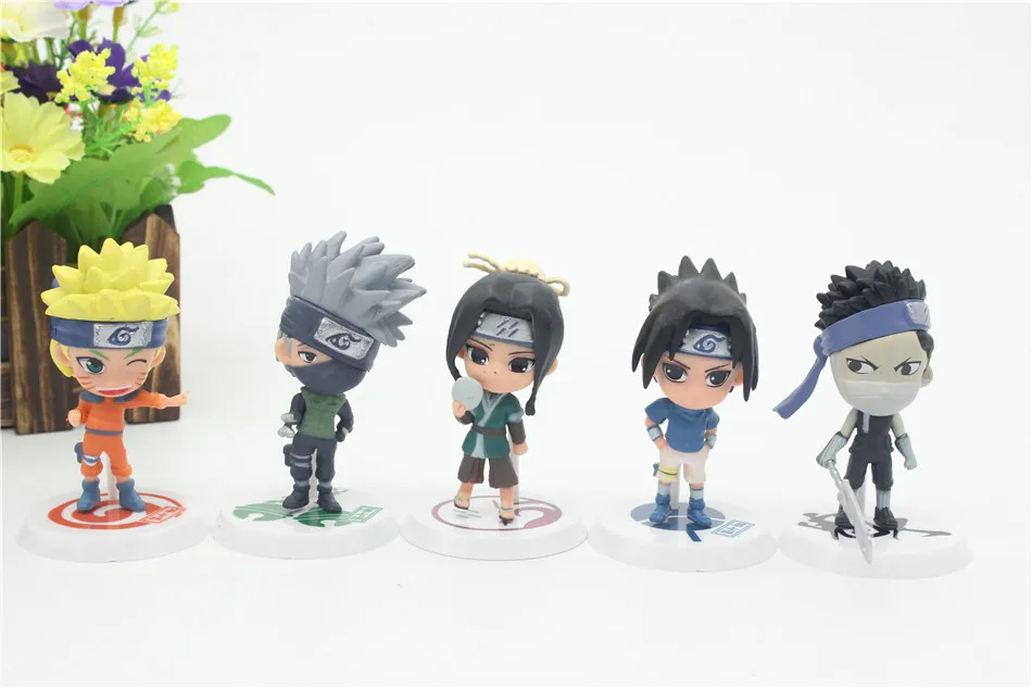 Chanycore 6 шт./компл. Q версия Новая фигурка Наруто набор Sasuke Sakura Uchiha Madara Orochimaru ПВХ