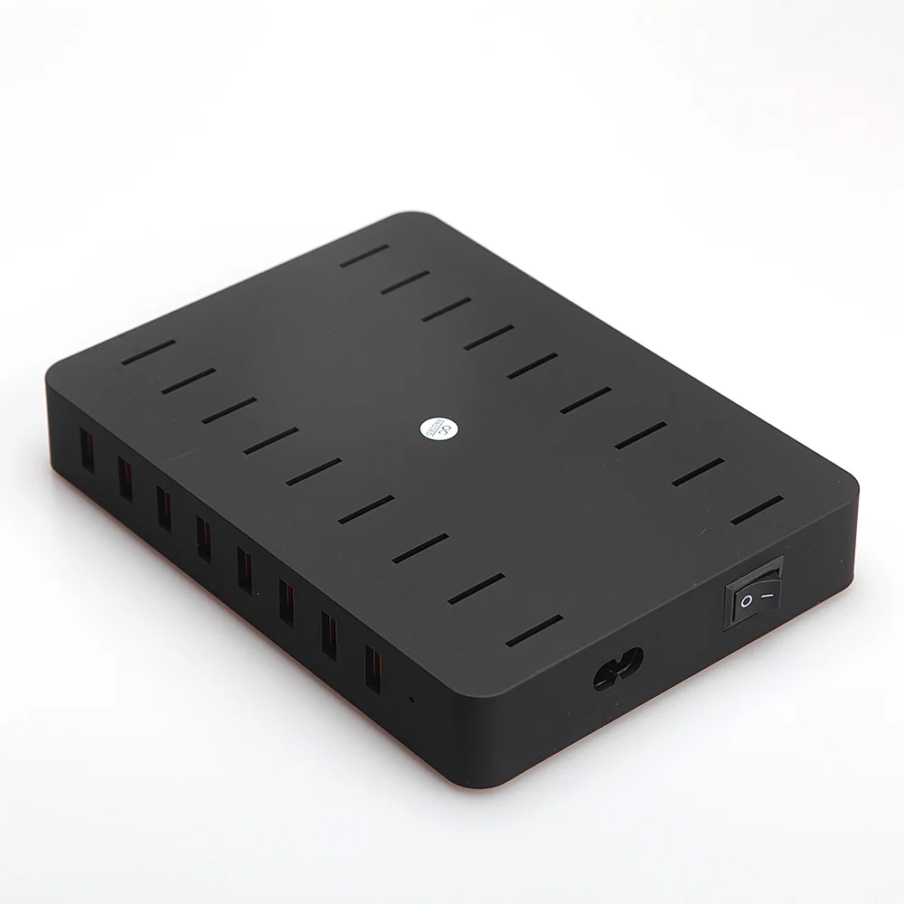 96W док-станция для зарядки с USB для нескольких устройств, 8-Порты и разъёмы 2.4A Настольный Зарядное устройство, Подставка для зарядки Органайзер Сумка для смартфона