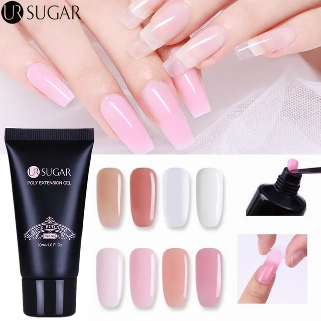Ur Sugar 30ml Poly Nail Gel Finger Extension Clear Pink Jelly Gel