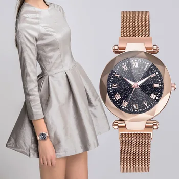 

WJ-8484 Luxury Rose Gold Ladies Watch Starry Sky Magnetic Watch Waterproof Female Wristwatch Gift relogio feminino montre femme