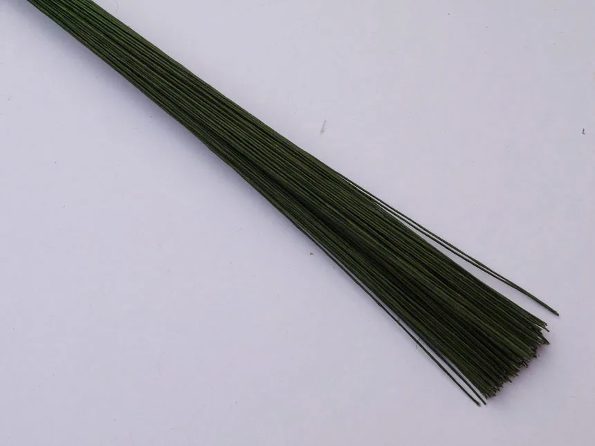 

green paper covered wire 26# silk flower wire 100pieces