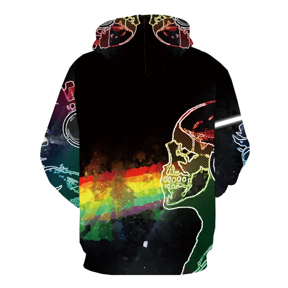 KYKU Brand Skull Sweatshirts men Poker Hooded Casual Metal 3d Printed Cosplay Sweatshirt Printed Gothic Hoodie Print Long Sleeve