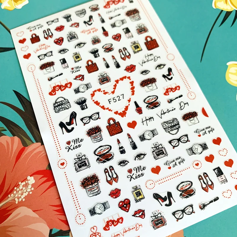 Newest CA 46 47 48 perfume nail sticker 3d nail art sticker nail decal stamping export 5