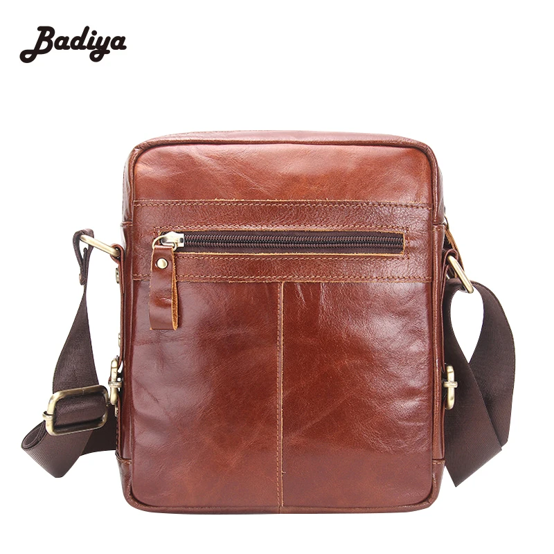 

Men's Messenger Bags Genuine Leather High Quality Briefcase Crossbody Business Shoulder Bags Zipper Sac Small Flap Male Handbags