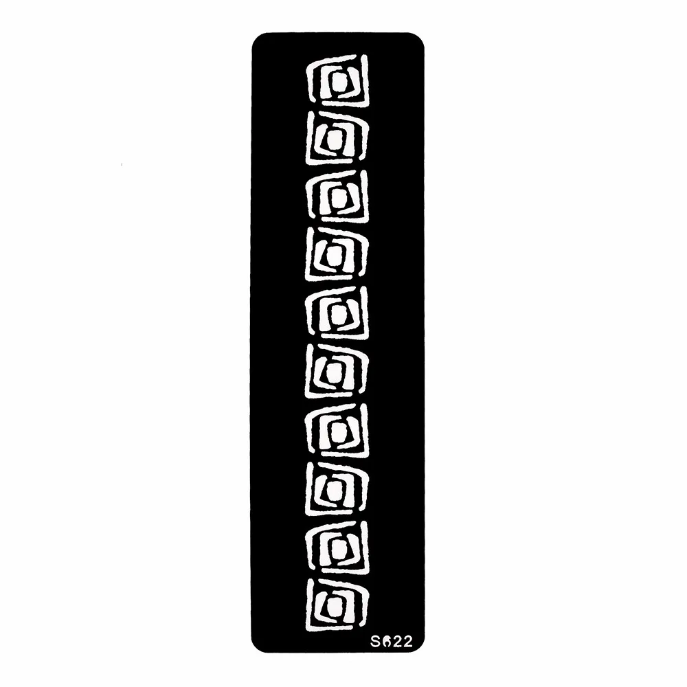 Hot Sale 1 Piece Henna Tattoo Stencil Strip Bracelet Design Health Airbrush Painting Women Shoulder Body Art Tattoo Stencil S622