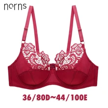 Norns сексуальное однотонное кружевное нижнее белье, бюстгальтер dentelle femmes taille D E grande taille Bralette, ультра-тонкий сексуальный бюстгальтер для женщин