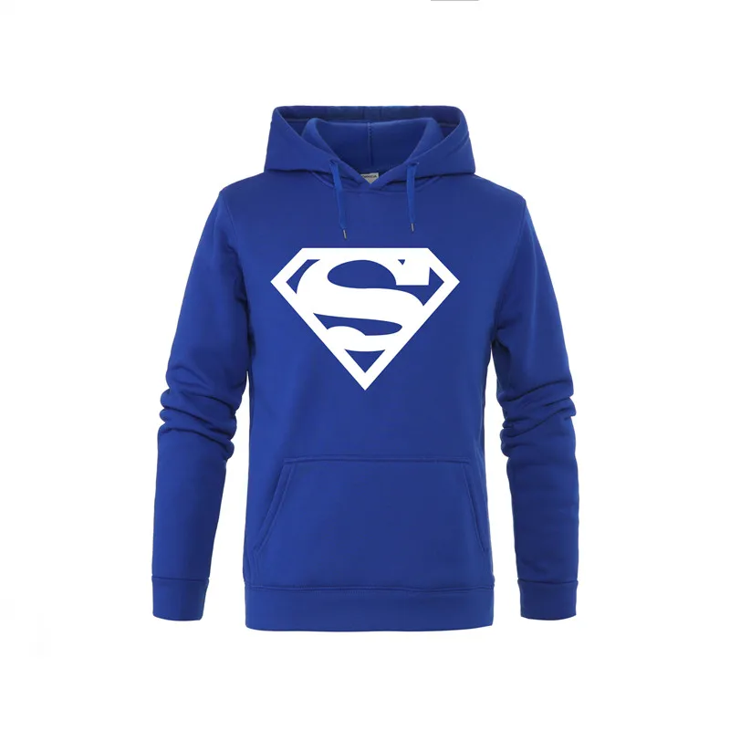 

Spring new autumn Superman print hoodie men's large size warm fleece jacket men's brand hoodie sweatshirt EU size