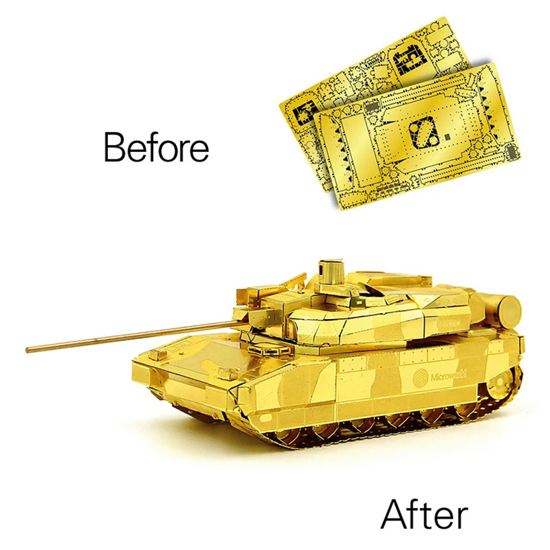 Leclerc основной боевой танк MBT модель DIY лазерная резка головоломка 3D нано