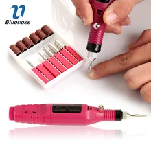 Машинка для маникюра аппарат для маникюра фрезы для маникюра 1 комплект 6 бит профессиональный Электрический маникюр машина ногтей дрель Art Pen Европейский стиль плагин Педикюр Файл польский Форма инструмента