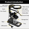 Soldering Solder Iron Stand Holder Station Desk Magnifier LED Light Clamp Clip Helping Hand Magnifying Circuit Board ► Photo 2/6