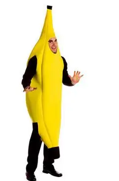 Высокое качество для мужчин Косплей взрослых нарядное платье Забавный сексуальный костюм банана Новинка Хэллоуин Рождество карнавал вечерние украшения - Цвет: Бежевый