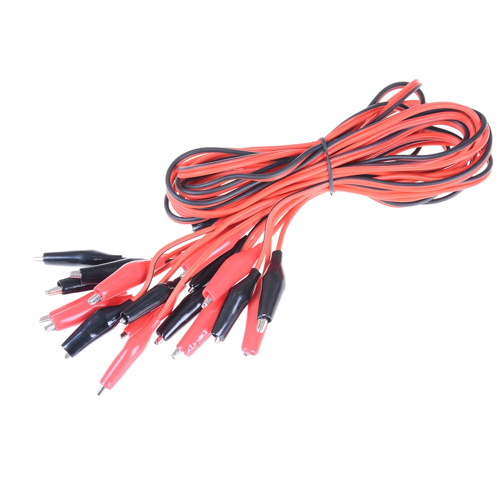 

2/5 pairs Multimeter Probe Electrical Clamp Alligator Testing Cord Lead Clip to Banana Plug Cable Leads Test Accessories